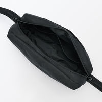 無印良品 背面ポケット付き 撥水ショルダーバッグ 黒 タテ１７×ヨコ２８×マチ６ｃｍ 良品計画