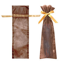 不織布リボン付ギフトバッグ 薄タイプ 傘用 折畳用 ブラウン 20枚入 FRG-UB-AS 1袋(20枚入)（直送品）