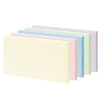アスクル はたらく ふせん 付箋 大判 75×127mm 5色アソート 1セット（1パック（5冊入）×5） オリジナル