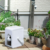 【ホースリール】アイリスオーヤマ フルカバー コンパクト ホースリール 15m ホース内径9mm 散水ホース  ホワイト FCH-15M １個（わけあり品）