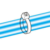 INSULOK(R) (インシュロック) ケーブルタイ 使い切り 屋外用 300mm 黒 AB300-W 1パック (100本入)（わけあり品）