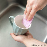 キッチンスポンジ 使い捨て 不織布クリーナー 洗剤付き 室内・屋外で 5×10cm パープル 1パック（30個入）オカザキ（わけあり品）
