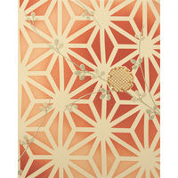 サーヴォ 【麻の葉ぼかし】前掛け ダークレッド F OD296 1着（直送品）