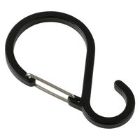 アーテック Sフックカラビナ 大 ブラック 46796 1セット(1個×3)（直送品）