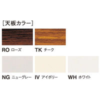 【軒先渡し】ニシキ工業 折りたたみテーブル 幅1500×奥行450×高さ700mm ローズ×シルバー AKU-1545A-RO 1台（直送品）