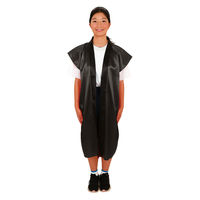 アーテック サテンロングハッピ(ハチマキ付) 黒 M 19096 1セット(1枚×2)（直送品）