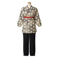 サーヴォ 【麻の葉ぼかし】茶衣着[上] ブラック M OD644 1着（直送品）