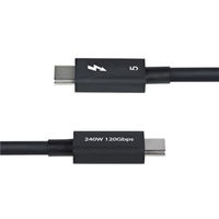 Startech.com Thunderbolt 5ケーブル 1m 8K60Hz 240W PD ブラック TBLT5MM1M240W 1個（直送品）