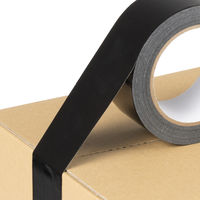 アスクル 現場のチカラ カラー布テープ 黒 幅50mm×長さ25m エコノミータイプ 1巻 オリジナル