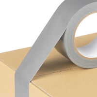 アスクル 現場のチカラ カラー布テープ シルバー 幅50mm×長さ25m エコノミータイプ 1巻 オリジナル