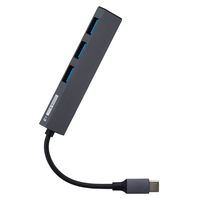 ナカバヤシ USB3.2Gen1 TypeーC 3ポートハブ 極薄極細 グレー UH-C3313GY 1個