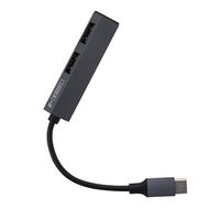 ナカバヤシ USB2.0 TypeーC 2ポートハブ 極薄極細 グレー UH-C2562GY 1個