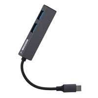 ナカバヤシ USB3.2Gen1 TypeーC 2ポートハブ 極薄極細 グレー UH-C3302GY 1個