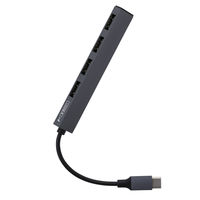 ナカバヤシ USB2.0 TypeーC 4ポートハブ 極薄極細 グレー UH-C2584GY 1個