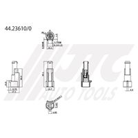 JTC ハウジング1極M(オス端子用) 44.23610/0 1個（直送品）