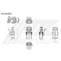 JTC ハウジング2極F(メス端子用) 44.23640/0 1個（直送品）