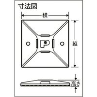 PANDUIT マウントベース アクリル系粘着テープ付き 白 (500個入) ABM112-AT-D 1セット(1000個:500個×2袋)（直送品）