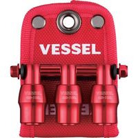 ベッセル VESSEL 限定クイックキャッチャー3連ホルダー赤 QB-10B3RR 1個 688-2878（直送品）