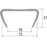 大研化成工業 大研 ゲートプロテクターX1mブラック GT-X1BK 1本 688-1331（直送品）