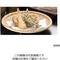 遠藤商事 JB メラミン竹模様丸皿 ブラウン M JB-B735BR 1個 63-5713-27（直送品）