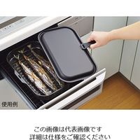 パール金属 ラクッキング 鉄製蓋・ハンドル付角型グリルパン ウェーブ 30×18cm HB-3995 1個 63-7316-53（直送品）