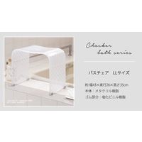 センコー チェッカーN　バスチェア　風呂いす　LLサイズ（高さ：約35cm）　アイボリー KAS 1個（直送品）