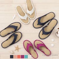 センコー SDS　サニーサニー　鼻緒　スリッパ　約22.5cm　ブラック SDS150399 1足（直送品）