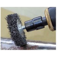 柳瀬 軸付ホイールブラシ　鋼線 BKF-25 25X10X6X35 5個（直送品）