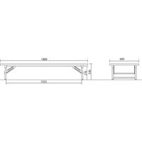 サンテック 脚折れ座卓TZ 幅1800×奥行600×高さ330mm TZ-1860-AT 1台（取寄品）