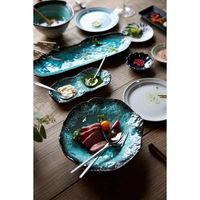 丸利玉樹利喜蔵商店 カレー皿 23cm KANADE 陶器 青 457570 1個（直送品）