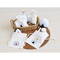 逸品社 巾着 ポーチ ぎゅっとおにぎりさん 刺繍 ミニ巾着 布製 天むす 470690 1個（直送品）