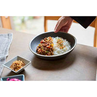 丸利玉樹利喜蔵商店 プレート 22cm Palm パーム 陶器 ブラック 444865 1個（直送品）