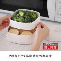 ふたしなセイロ 蒸し器 2段 ホワイト most most1 1個 富士商