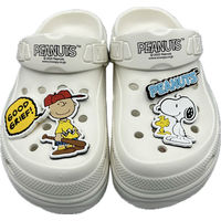 コマリヨー スヌーピー EVA厚底クロッグサンダル WHT 23.0cm 8343ー02 1足