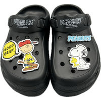コマリヨー スヌーピー EVA厚底クロッグサンダル BLK 25.0cm  8343ー01 1足