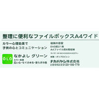 ナカバヤシ セラピーキッズカラー ファイルボックス A4ワイド グリーン フボ-TCW4KG（わけあり品）
