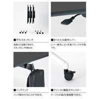 【軒先渡し】ニシキ工業 スタックテーブル 幅900×奥行600×高さ720mm ウォールナット×BLK ATLQ-B0960K-WN 1台（直送品）