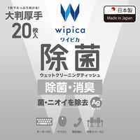 ウェットティッシュ クリーナー 20枚入り 大判 厚手 除菌 消臭 アルコール WC-AG20LH エレコム 1個（直送品）