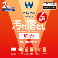 ウェットティッシュ クリーナー 50枚入り 2個パック 帯電防止 重曹電解水 WC-JU100H2 エレコム 1個（直送品）