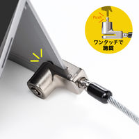 サンワサプライ Surface用セキュリティワイヤー(シリンダー錠タイプ) SLE-50SSFPG 1個