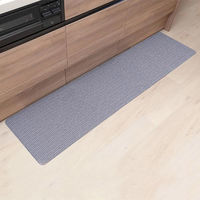 ベストコ キッチンマット 拭ける PVC ツイードブルー 45×180cm ND-6292 1個（直送品）