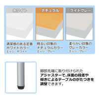 ニシキ工業 カウンターテーブル 幅1200×奥行600×高さ700mm ライトグレー×シルバー TMA-1260-LG 1台（直送品）