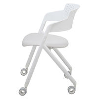 ICHIBA 折り畳み式ミーティングチェア ホワイト OFC-3842WH 1脚（直送品）