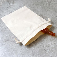 日本紐釦貿易 (Nippon Chuko) コットン フリル巾着ポーチ [M] ナチュラル 1枚入 ES324N 1セット(10個入)（直送品）