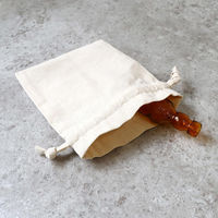 日本紐釦貿易 (Nippon Chuko) コットン フリル巾着ポーチ [S] ナチュラル 1枚入 ES323N 1セット(10個入)（直送品）