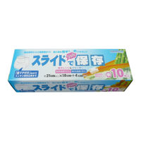 スライドジッパーで保存 マチ付き 中 21cm×18cm 1セット（1箱（10枚入）×60）大日産業