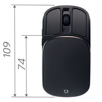 ナカバヤシ 無線静音 充電スライド式コンパクト 5ボタン BlueLEDマウス ブラック MUS-RKF235BK 1個