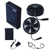 空調服(R)エレファン(R) ベスト ブラック×ブラック 25Vファンバッテリーセット 4L EK3731-K90-4L-SK25011K9（直送品）