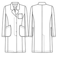 【再検品商品】ナガイレーベン 女子シングル診察衣 ホワイトM EM3035 1枚　白衣　ドクターコート　レディース（わけあり品）