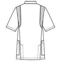 【再検品商品】フォーク 男子医務衣（ケーシージャケット）　 1010CR-7 1枚　 ネイビー S　白衣（わけあり品）